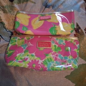 Lily Pulitzer x Estee Lauder Make Up Pouches. Lemon and Floral Print